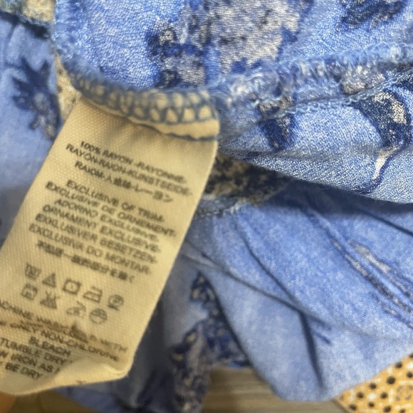 FREE PEOPLE Womens Sz XS Aloha State of Mind Relaxed Floral Geometric Boho Top - Picture 8 of 8